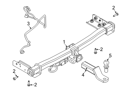 2020 Ford Explorer Trailer Hitch Components Diagram 3