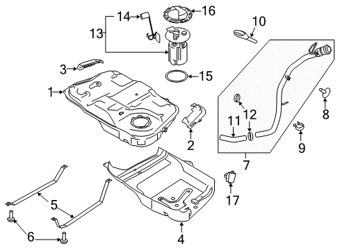 2020 Ford Police Responder Hybrid Fuel System Components Diagram