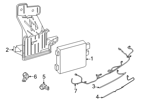 2020 Lincoln Corsair Electrical Components - Rear Bumper Diagram