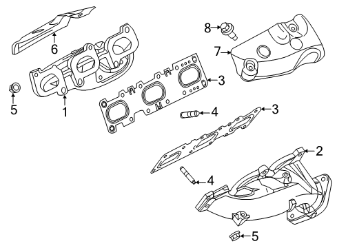 1988 Mercury Topaz MANIFOLD ASY - EXHAUST Diagram for GR3Z-9431-B