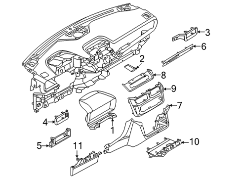 2022 Ford Maverick COVER ASY Diagram for NZ6Z-2604459-BA