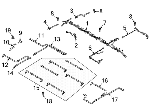 2022 Ford Mustang Mach-E BUS-BAR LINK Diagram for LJ9Z-14A033-B