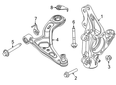 2023 Ford Mustang Mach-E RETAINER - NUT Diagram for LJ9Z-2C308-B