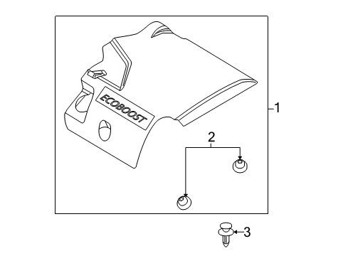 2019 Ford Police Interceptor Utility Engine Appearance Cover Diagram