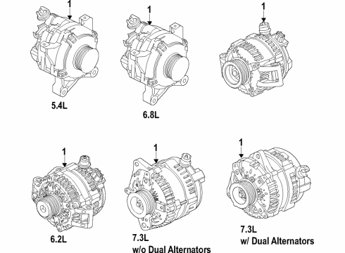 2023 Ford E-350/E-350 Super Duty Alternator Diagram 1