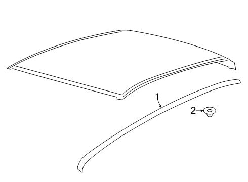 2021 Ford Ranger Exterior Trim - Cab Diagram 2