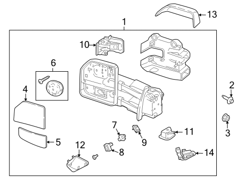 2023 Ford F-150 Lightning Outside Mirrors Diagram 6