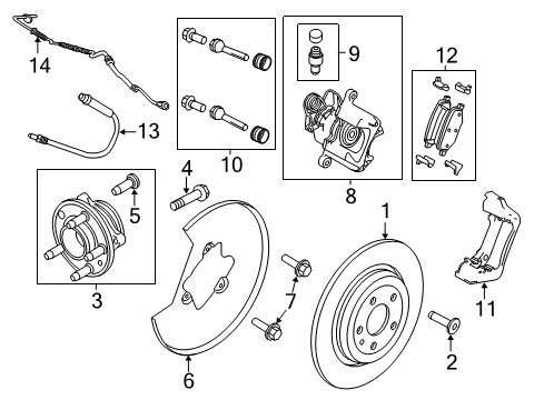 2019 Ford Police Interceptor Utility Rear Brakes Diagram 3