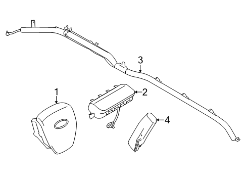 2024 Lincoln Navigator Air Bag Components Diagram 1