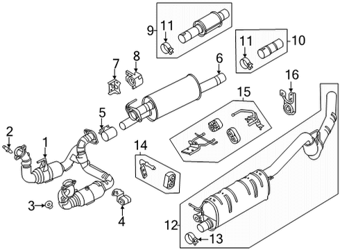 2020 Ford F-250 Super Duty Exhaust Components Diagram 3