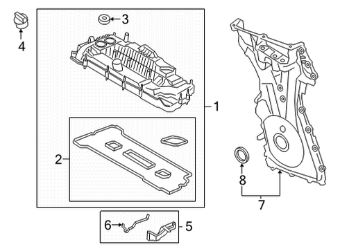 2022 Ford Bronco Sport Valve & Timing Covers Diagram 2