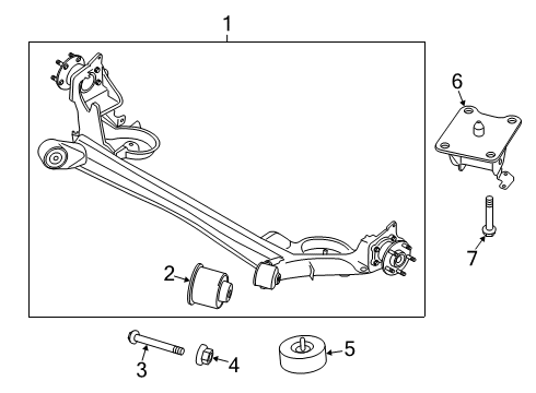 2022 Ford Transit Connect Axle Components - Rear Diagram