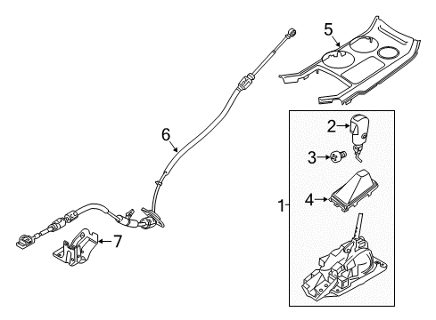 2019 Ford Police Interceptor Utility Shifter Housing Diagram 1