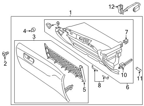 2019 Ford Police Responder Hybrid Glove Box Diagram