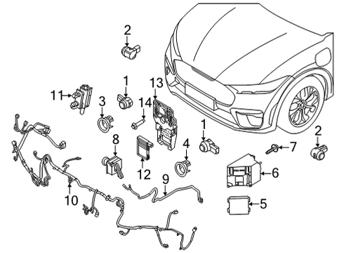 2023 Ford Mustang Mach-E Parking Aid Diagram 2