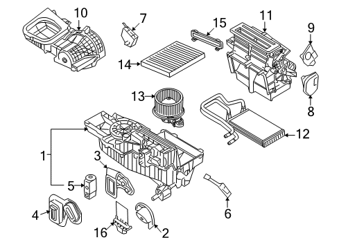 2019 Ford Police Interceptor Sedan Blower Motor & Fan Diagram 2