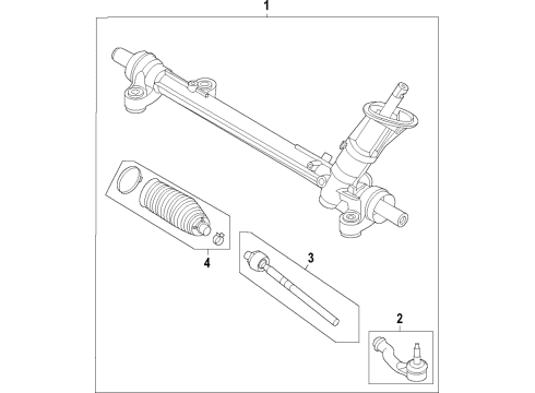 2022 Ford Bronco Sport Steering Column & Wheel, Steering Gear & Linkage Diagram 3