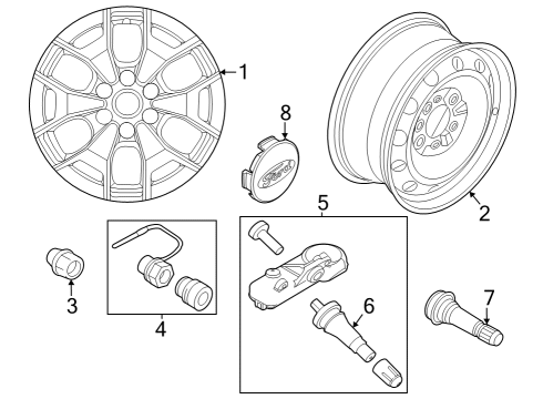 2023 Ford F-150 Lightning Wheels Diagram 1