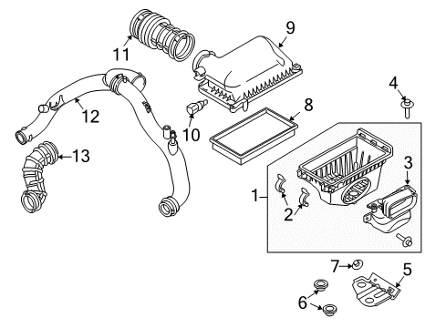 2019 Ford Police Interceptor Sedan Air Intake Diagram 1