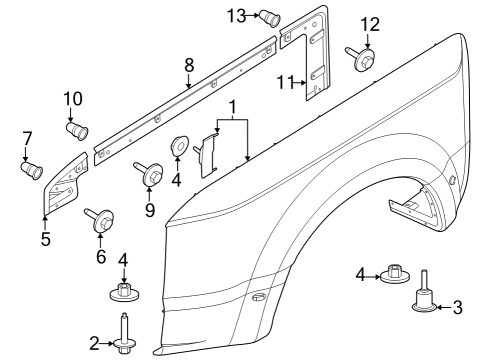 2024 Ford F-350 Super Duty BRACKET Diagram for PC3Z-16B292-F