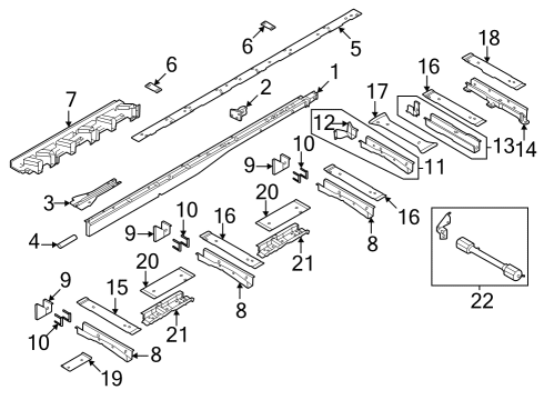 2023 Ford E-Transit GUSSET Diagram for NK3Z-15101A58-A