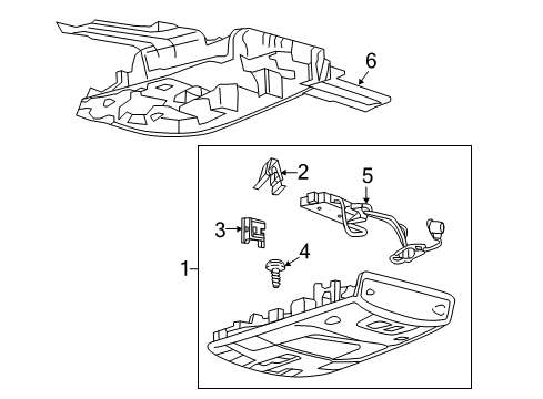 2020 Ford F-150 Overhead Console Diagram 1