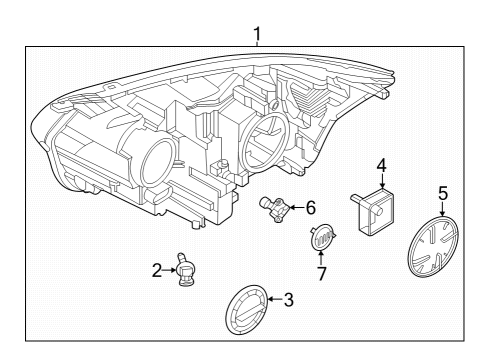 2022 Ford E-Transit Headlamps Diagram 2