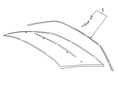 2020 Lincoln Continental Exterior Trim - Roof Diagram