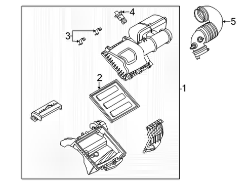 2024 Ford E-350/E-350 Super Duty Air Inlet Diagram