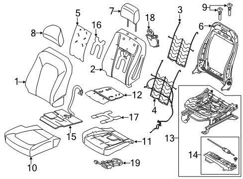 2017 Ford F-150 FRAME ASY - SEAT Diagram for NU5Z-7861018-F