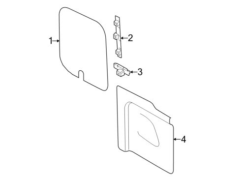 2022 Ford E-Transit Interior Trim - Back Door Diagram 3