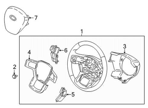 2022 Ford F-250 Super Duty Steering Column & Wheel, Steering Gear & Linkage Diagram 6