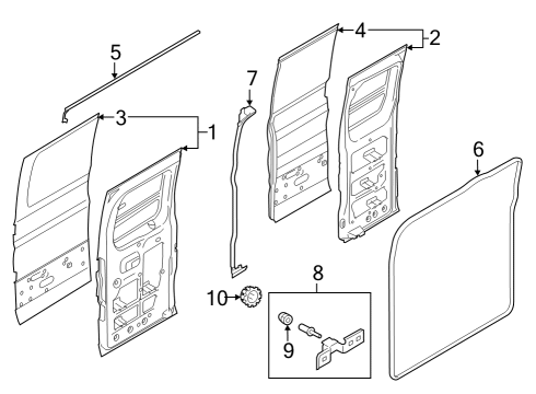 2023 Ford E-Transit Door & Components Diagram 4