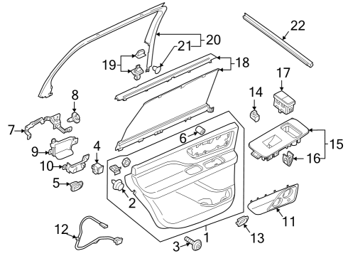 2020 Lincoln Aviator BRACKET Diagram for LC5Z-7824816-A