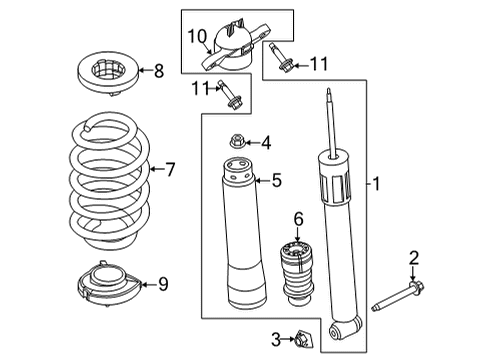 2021 Ford Bronco Sport Shocks & Components - Rear Diagram