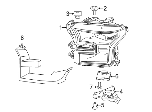 2020 Ford F-150 Headlamps Diagram 1