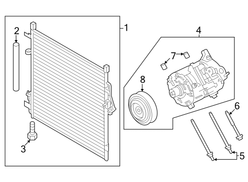 2023 Ford Bronco A/C Condenser Diagram 3