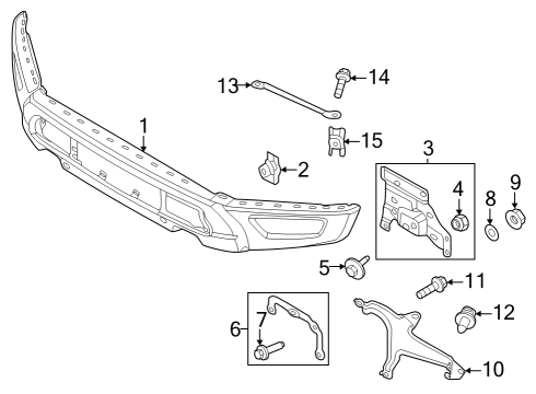 2023 Ford F-150 COVER - FRONT BUMPER IMPACT JO Diagram for ML3Z-17A901-A