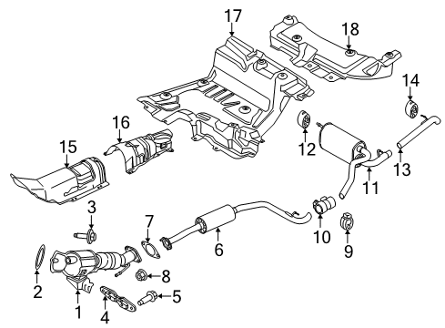 2016 Ford Transit Connect HEAT SHIELD Diagram for DV6Z-1711434-B