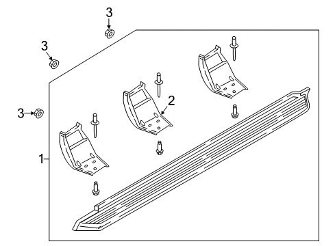 2024 Ford Expedition Running Board Diagram 1