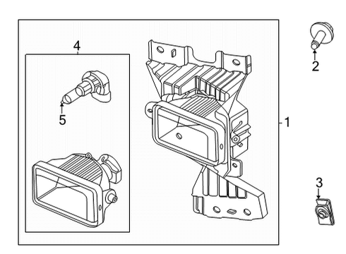 2020 Ford F-250 Super Duty LAMP ASY - FOG - FRONT Diagram for LC3Z-15201-A