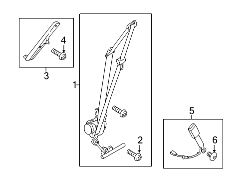 2020 Lincoln MKZ Front Seat Belts Diagram