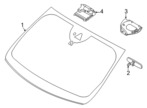 2022 Ford Maverick GLASS - WINDSCREEN Diagram for NZ6Z-7803100-D