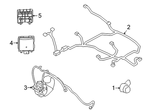 2022 Ford Bronco Sport WIRE - PARKING DISTANCE AID SE Diagram for LX6Z-15K868-AC