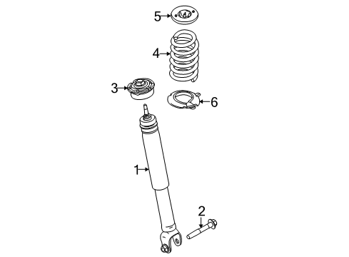 2019 Ford Police Interceptor Sedan Shocks & Components - Rear Diagram 2