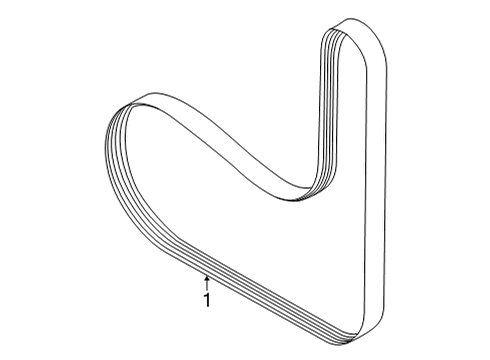 2023 Ford Bronco Sport Belts & Pulleys Diagram 1