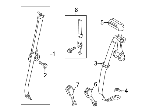 2021 Ford F-150 Seat Belt Diagram 8