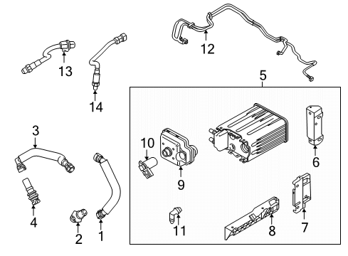 2022 Ford F-350 Super Duty TUBE ASY - FUEL Diagram for LC3Z-9S278-AR