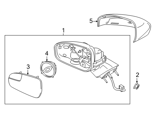 2020 Ford Fusion MIRROR ASY - REAR VIEW OUTER Diagram for KS7Z-17683-BB