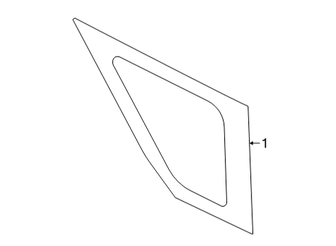 2022 Ford Bronco Sport GLASS - QUARTER WINDOW Diagram for M1PZ-7829710-B